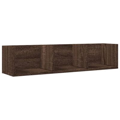 vidaXL Wall Cabinets 2 pcs Brown Oak 75x18x16.5 cm Engineered Wood