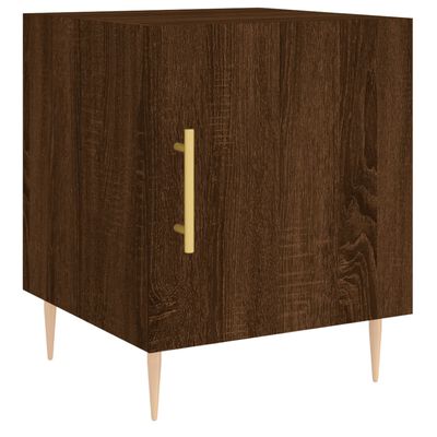 vidaXL Bedside Cabinet Brown Oak 40x40x50 cm Engineered Wood