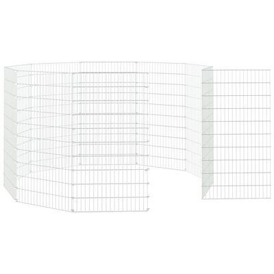 vidaXL Free Range Animal Enclosure 10-Panel 54x100 cm Galvanised Iron