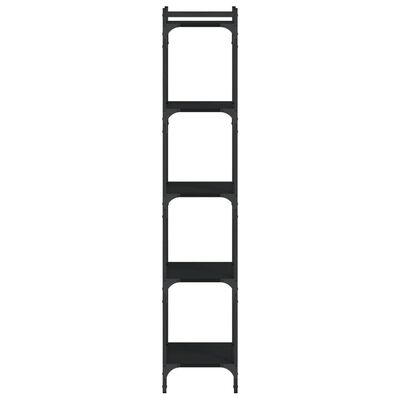 vidaXL Bookcase 5-Tier Black 40x30x154 cm Engineered Wood