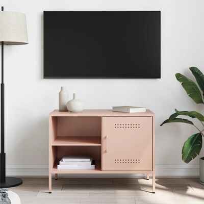 vidaXL TV Cabinet Pink 68x39x50.5 cm Steel