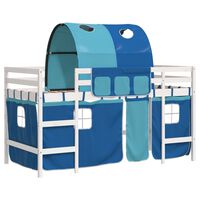 vidaXL Kids' Loft Bed with Tunnel without Mattress Blue 80x200 cm