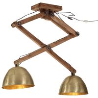vidaXL Ceiling Lamp 25 W Antique Brass 29x18x85 cm E27