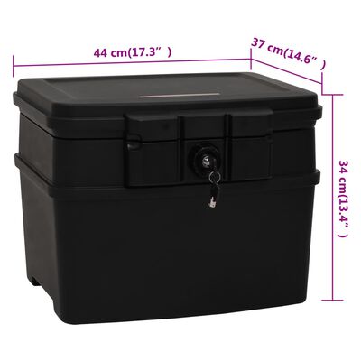 vidaXL Safe Box Black 44x37x34 cm
