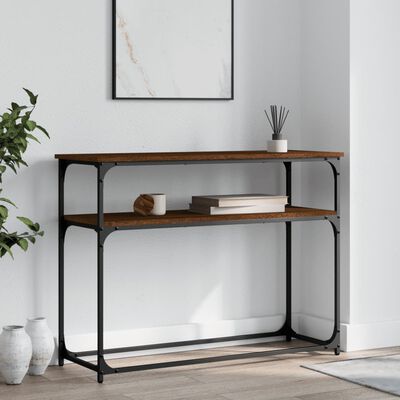 vidaXL Console Table Brown Oak 100x35.5x75 cm Engineered Wood