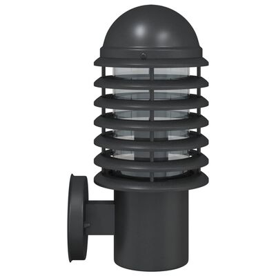 vidaXL Outdoor Wall Light Black Stainless Steel