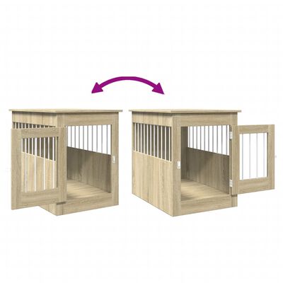 vidaXL Dog Crate Furniture Sonoma Oak 55x80x68 cm Engineered Wood