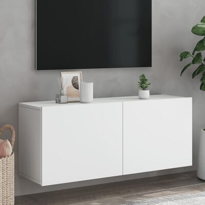 vidaXL TV Cabinet Wall-mounted White 100x30x41 cm