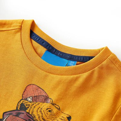 Kids' T-shirt with Long Sleeves Ochre 104