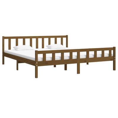 vidaXL Bed Frame without Mattress Honey Brown Solid Wood 200x200 cm