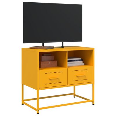 vidaXL TV Cabinet Mustard Yellow 68x39x60.5 cm Steel