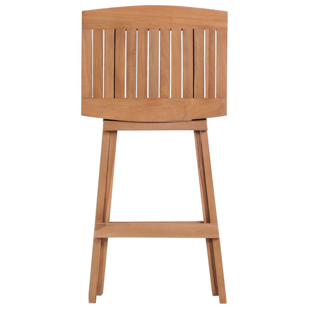 vidaXL Folding Bar Stools 2 pcs Solid Teak Wood