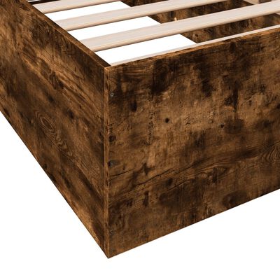 vidaXL Bed Frame without Mattress Smoked Oak 90x200 cm