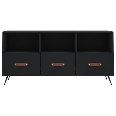 vidaXL TV Cabinet Black 102x36x50 cm Engineered Wood