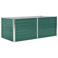 vidaXL Raised Garden Bed 160x80x45 cm Galvanised Steel Green