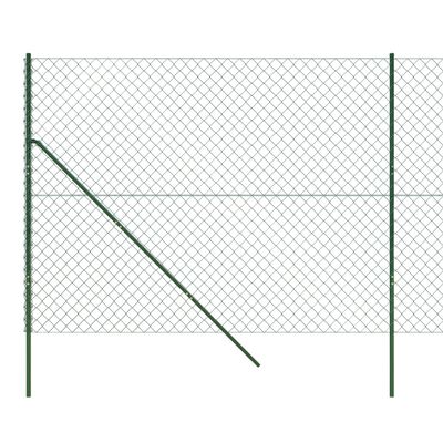 vidaXL Chain Link Fence Green 2.2x10 m