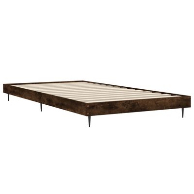 vidaXL Bed Frame without Mattress Smoked Oak 90x200 cm Engineered Wood