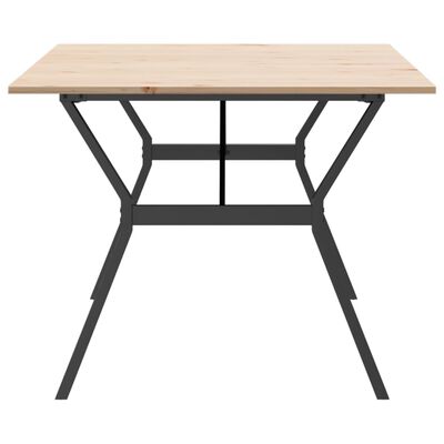 vidaXL Dining Table Y-Frame 200x100x75 cm Solid Wood Pine and Cast Iron