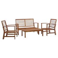 vidaXL 4 Piece Garden Lounge Set Solid Acacia Wood