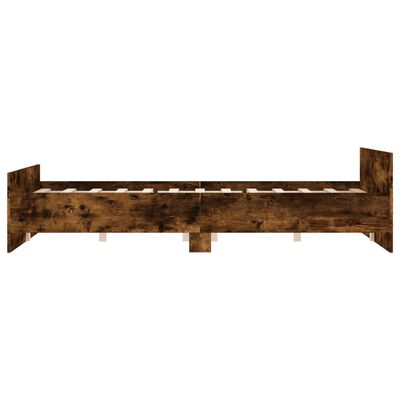 vidaXL Bed Frame without Mattress Smoked Oak 120x200 cm