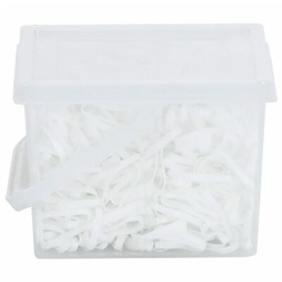 vidaXL Braiding Bands for Horse 2500 pcs White Silicone