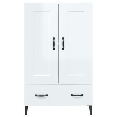 vidaXL Highboard High Gloss White 70x31x115 cm Engineered Wood