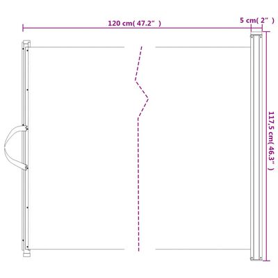 vidaXL Retractable Pet Gate White 117.5x125 cm