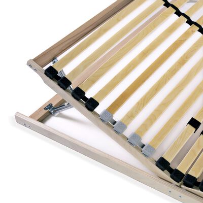 vidaXL Slatted Bed Base without Mattress with 28 Slats 7 Zones 100x200 cm