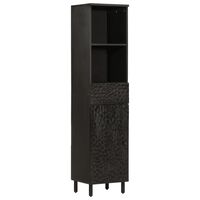 vidaXL Bathroom Cabinet Black 38x33x160 cm Solid Wood Mango