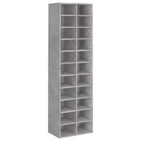 vidaXL Shoe Cabinet Concrete Grey 54x34x183 cm Engineered Wood