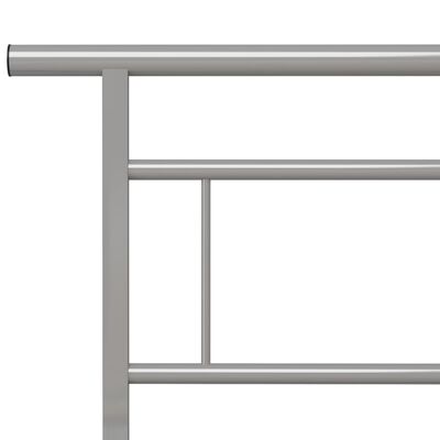 vidaXL Bed Frame without Mattress Grey Metal 140x200 cm