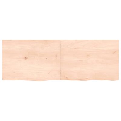 vidaXL Bathroom Countertop 140x50x(2-4) cm Untreated Solid Wood