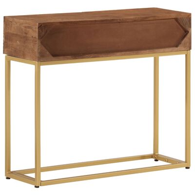 vidaXL Console Table 90x30x76 cm Solid Wood Mango and Iron