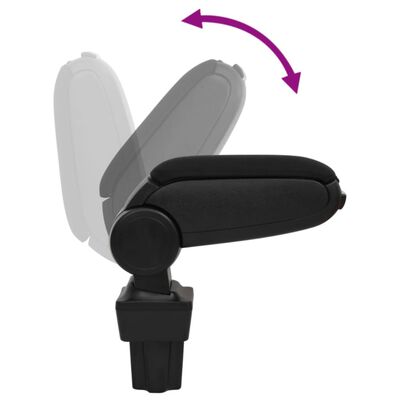 vidaXL Car Armrest Black 11.5x32x(30-50) cm ABS