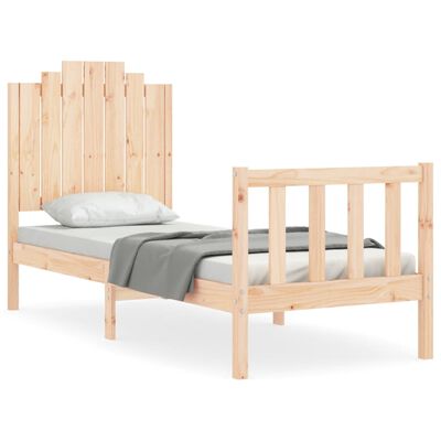 vidaXL Bed Frame without Mattress Small Single Solid Wood Pine