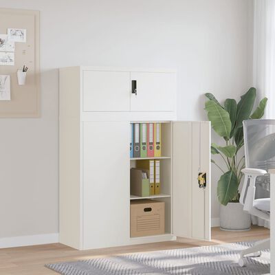 vidaXL File Cabinet White 90x40x145 cm Steel