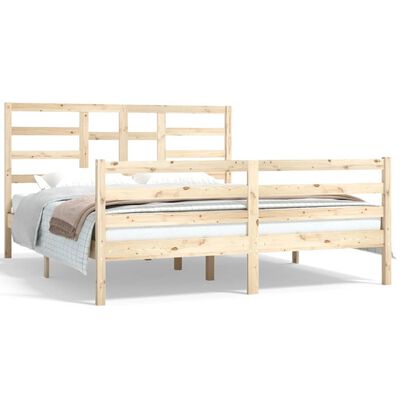 vidaXL Bed Frame without Mattress Solid Wood 160x200 cm