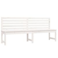 vidaXL Garden Bench White 201.5 cm Solid Wood Pine