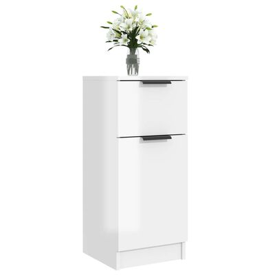 vidaXL Sideboard High Gloss White 30x30x70 cm Engineered Wood