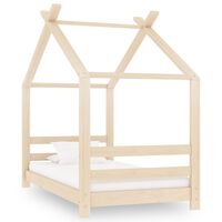 vidaXL Kids Bed Frame Solid Pine Wood 70x140 cm