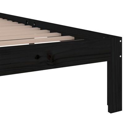 vidaXL Bed Frame without Mattress Black 90x190 cm Single