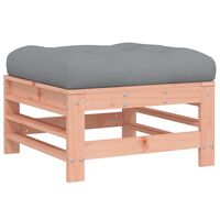 vidaXL Garden Footstool with Cushion Solid Wood Douglas