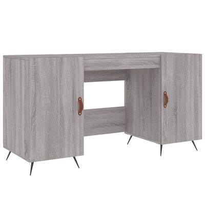 vidaXL Desk Grey Sonoma 140x50x75 cm Engineered Wood