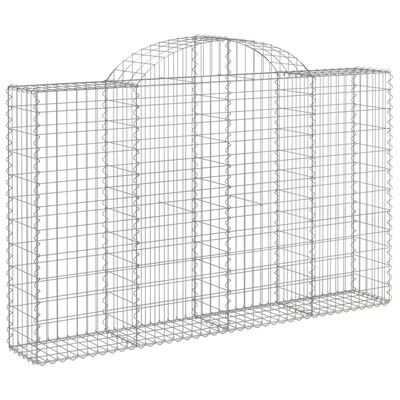 vidaXL Arched Gabion Baskets 20 pcs 200x30x120/140 cm Galvanised Iron