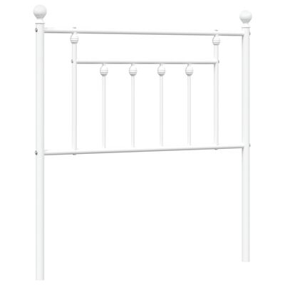 vidaXL Metal Headboard White 80 cm