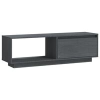 vidaXL TV Cabinet Grey 110x30x33.5 cm Solid Pinewood