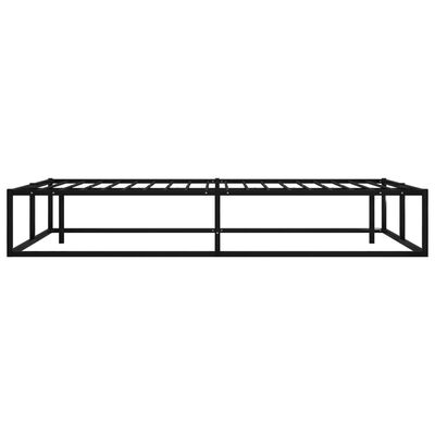 vidaXL Bed Frame without Mattress Black Metal 120x200 cm