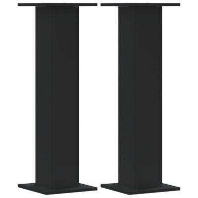 vidaXL Plant Stands 2 pcs Black 30x30x95 cm Engineered Wood