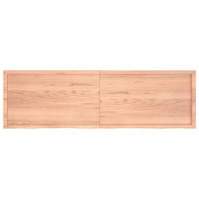 vidaXL Table Top Light Brown 200x60x(2-4) cm Treated Solid Wood Oak