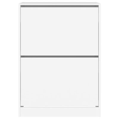 vidaXL Shoe Cabinet with 2 Flip-Drawers White 80x42x108 cm